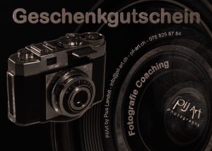 Fotografie Geschenk Gutschein für privates Fotografie Coaching oder Fotokurs - PilArt - photography gift certificate