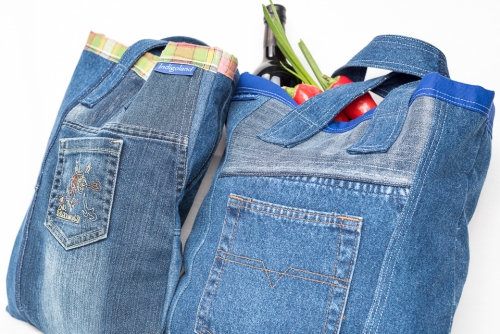 Indigoland Brigitt Landolt Jeans Designe Products Tragtasche Einkaufstasche 