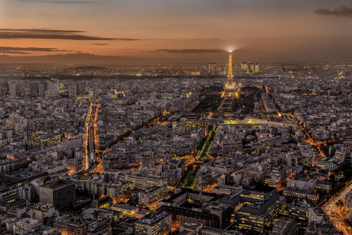 France Paris City Scape at Night