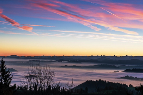 Swizerland Hörnli Sunrise over the Alps